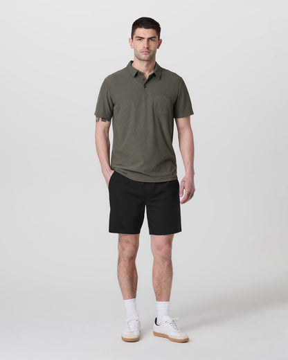 Vuori Cascade Crinkle Elastic Waist Short Classic Fit 8" Black