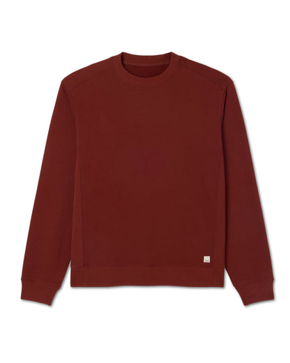 Vuori Cypress Vintage Crew Men's Firebrick Fleece Pullover