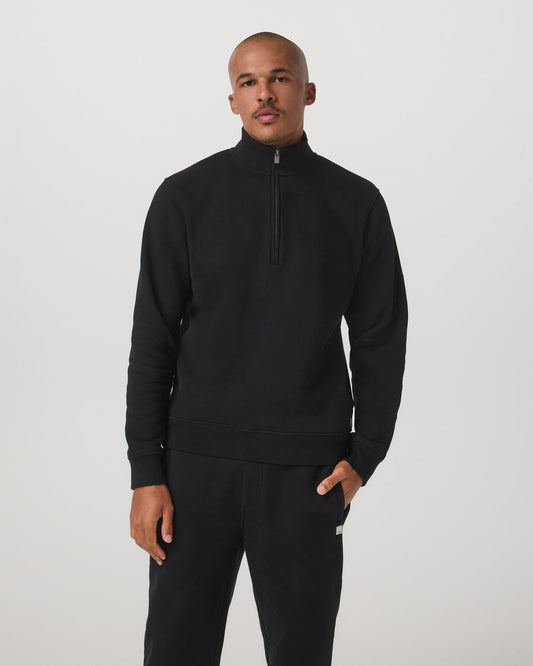 Vuori Seaside 1/2 Zip Classic Men's Black Pullover