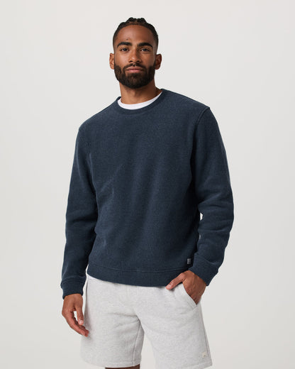 Vuori Beach Fleece Crew Men's Ink Heather Crewneck