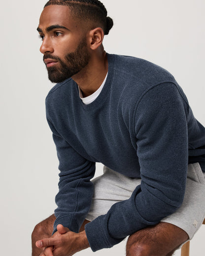 Vuori Beach Fleece Crew Men's Ink Heather Crewneck