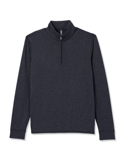 Vuori Ponto Half Zip Mock Neck Charcoal Heather