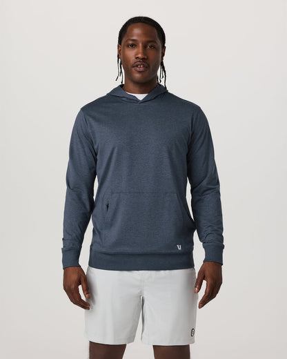 Vuori Sunday Hoodie 2.0 Men's Azure Heather Athletic Hoodie