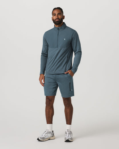 Vuori Sunday Element Half Zip Men's Blue Sea Heather Layer