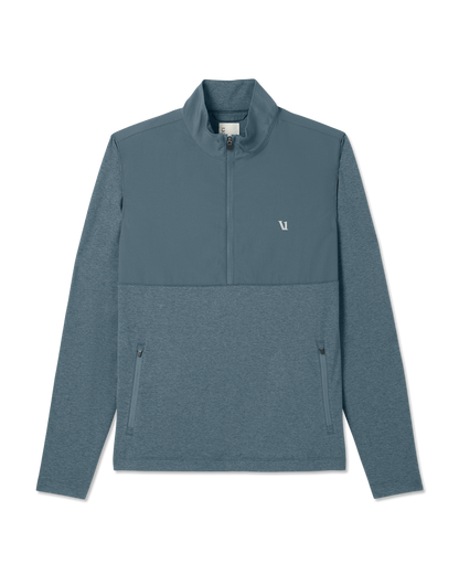Vuori Sunday Element Half Zip Men's Blue Sea Heather Layer