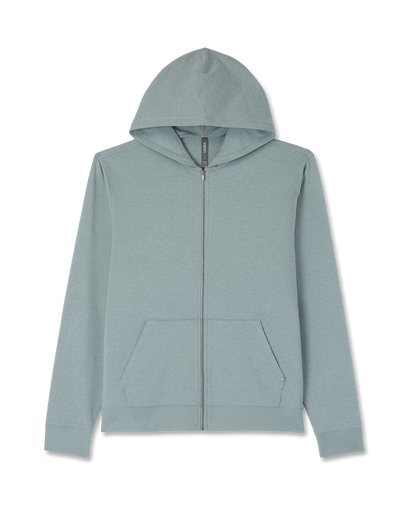 Vuori Coronado Full Zip Hoodie 2.0 Misty Blue Heather Jacket