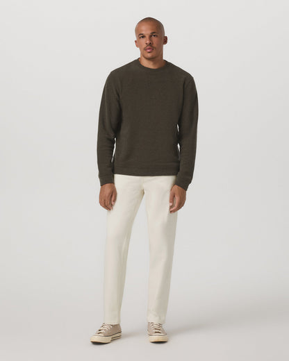 Vuori Beach Fleece Crew Men's Dark Oregano Heather Sweatshirt