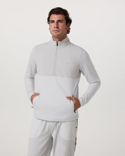 Vuori Sunday Element 1/2 Zip Men's Frost Grey Pullover