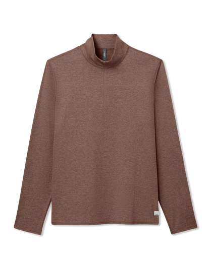 Vuori Ponto Half Zip Mock Neck Men's Sable Heather Layer
