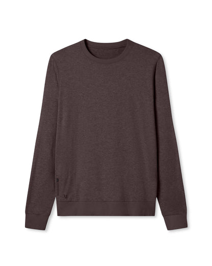 Vuori Ponto Performance Crew Men's Sangria Heather Crew Neck