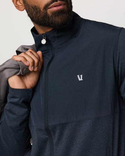 Vuori Sunday Element Track Jacket Men's Ink Heather Jacket