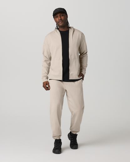 Vuori Men's Coronado Full Zip Hoodie 2.0 Limestone Heather