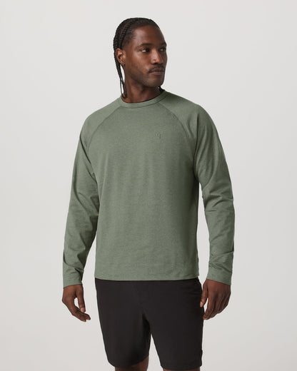 Vuori Men's Coronado Crew - Relaxed Fit Light Oregano Heather
