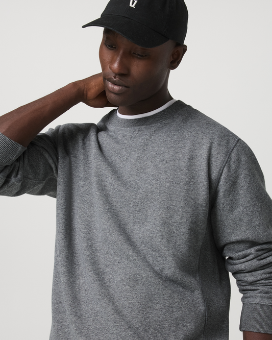 Vuori Cypress Vintage Crew Men's Heather Grey Fleece Pullover