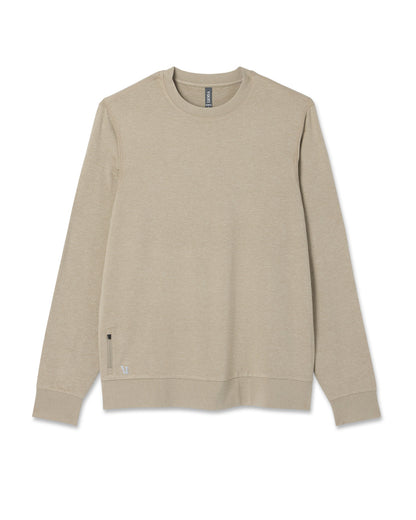 Vuori Ponto Performance Crew Men's Truffle Heather Crew Neck