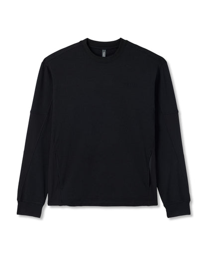Vuori Coronado Mixed Media Crew Men's Black Heather Crewneck