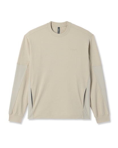 Vuori Men's Coronado Mixed Media Crew Limestone Heather