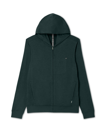 Vuori Ponto Full Zip Hoodie Men's Spruce Heather Hoodie