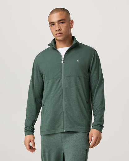 Vuori Men's Sunday Element Track Jacket Agate Green Heather