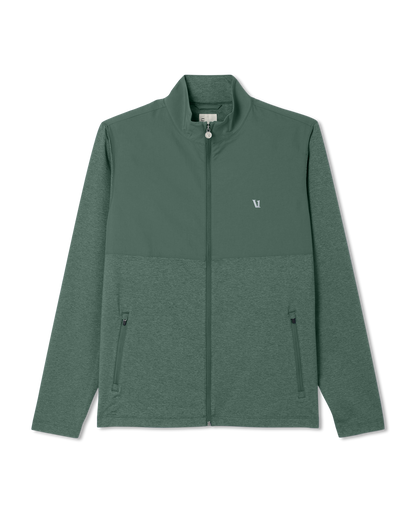Vuori Men's Sunday Element Track Jacket Agate Green Heather