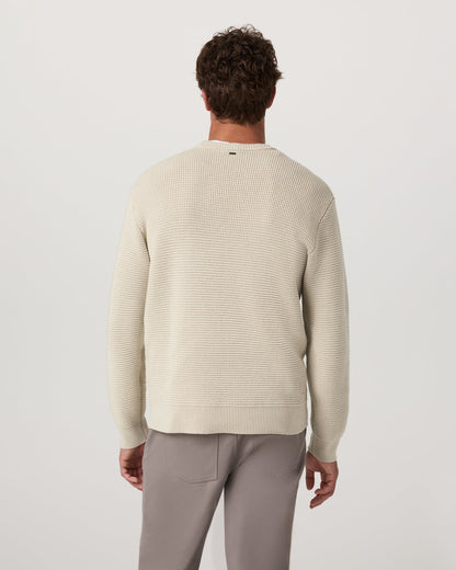 Vuori Denver Waffle Crew Sweater Men's Mushroom Wool Sweater