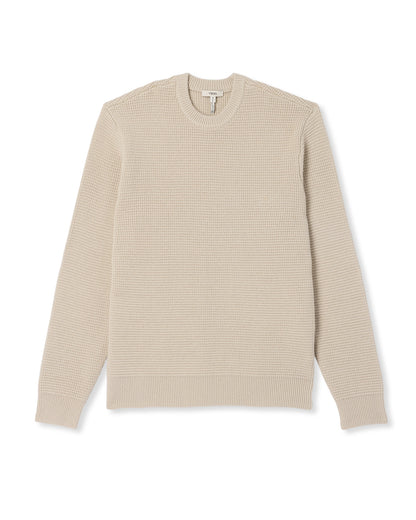 Vuori Denver Waffle Crew Sweater Men's Mushroom Wool Sweater