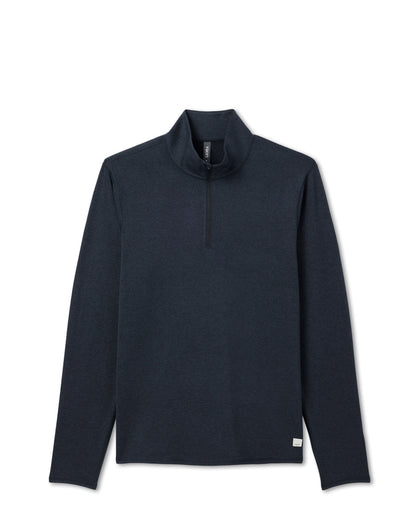 Vuori Ponto Half Zip Mock Neck Ink Heather