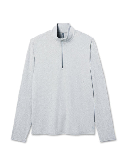 Vuori Ease Performance Half Zip 2.0 Light Heather Grey