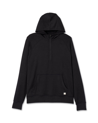 Vuori Ponto Performance Half Zip Hoodie Men's Black Half Zip