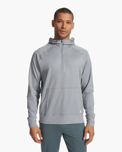 Vuori Ponto Performance Half Zip Hoodie Steel Heather