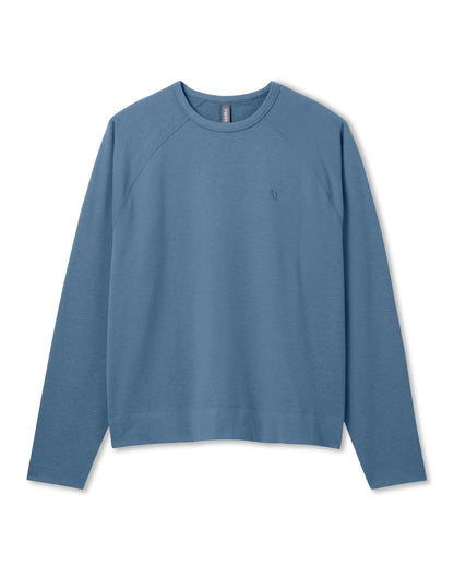Vuori Coronado Crew - Relaxed Fit Pool Blue Heather Crewneck