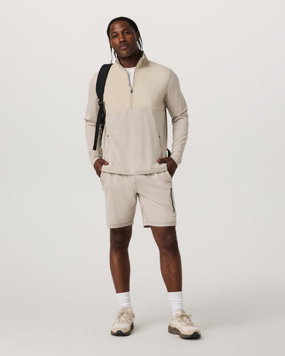 Vuori Sunday Element 1/2 Zip Men's Toast Heather Pullover