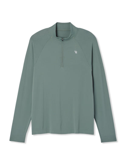 Vuori Clearview Seamless Quarter Zip Men's Marsh Long Sleeve