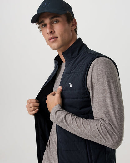 Vuori Sunday Insulated Hybrid Vest Ink Heather Training Vest