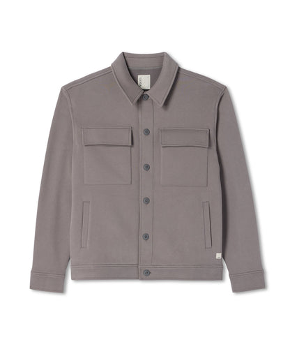 Vuori Seaside Shirt Jacket Men's Cavern Grey Lifestyle Jacket