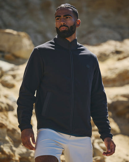 Vuori Aspen Full Zip Jacket Black Fleece Jacket