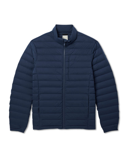 Vuori Men's Steadfast Insulated Full Zip Jacket Blue Coast
