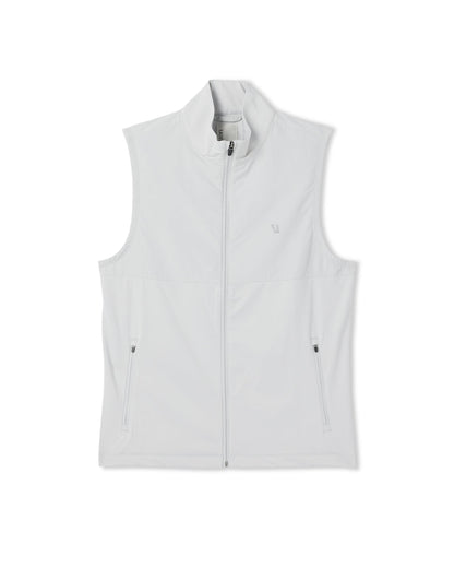 Vuori Sunday Element Vest Men's Frost Grey Full Zip Vest