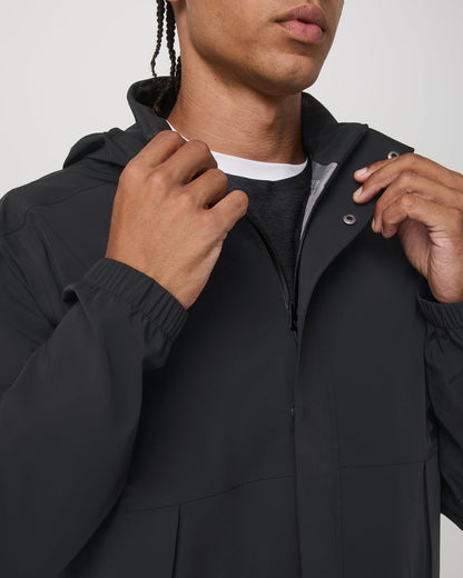 Vuori Stormbreak Jacket Black Lightweight Waterproof Jacket
