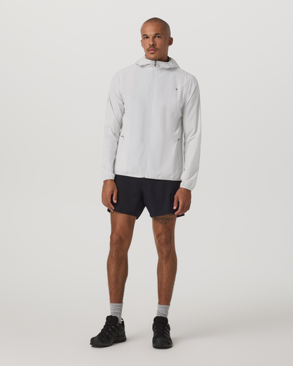 Vuori Outdoor Trainer Shell Men's Full-Zip Grey Mist Jacket