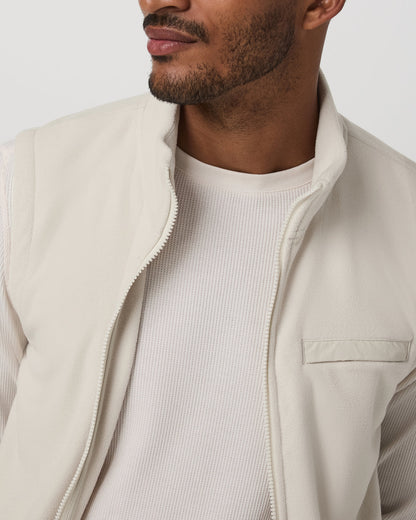 Vuori Aspen Vest Men's Mushroom Zip-Up Fleece Vest