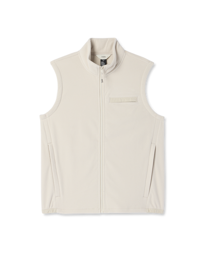 Vuori Aspen Vest Men's Mushroom Zip-Up Fleece Vest