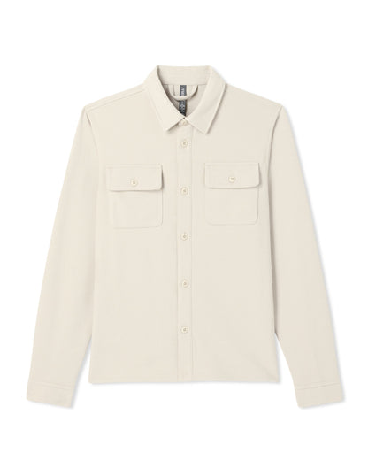 Vuori Waffle Shirt Jacket Versatile Men's Natural Shirt Jacket