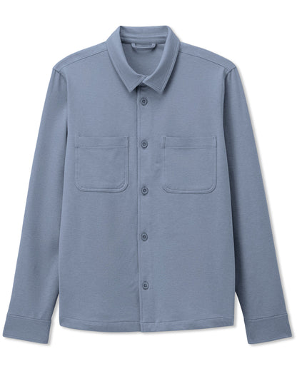 Vuori Coronado Shirt Jacket Men's Slate Blue Heather Jacket