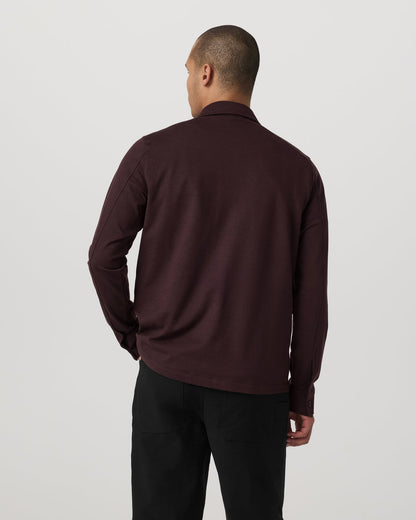 Vuori Coronado Shirt Jacket Men's Mahogany Heather Jacket