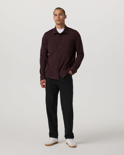 Vuori Coronado Shirt Jacket Men's Mahogany Heather Jacket