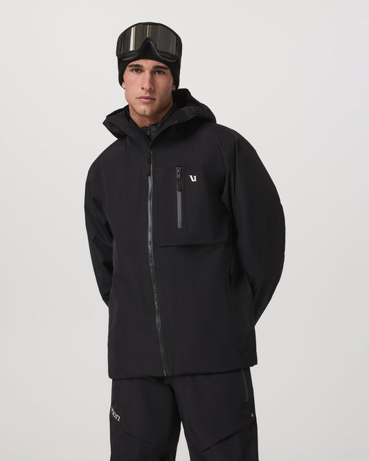 Vuori Taika Snow Shell Men's Black Ski/Board Jacket for Winter