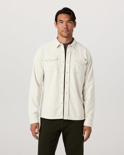 Vuori Aspen Shirt Jacket Men's Mushroom Fleece Shirt Jacket