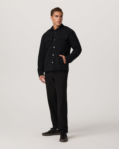 Vuori Plymouth Wool Shirt Jacket Dark Black Heather Jacket