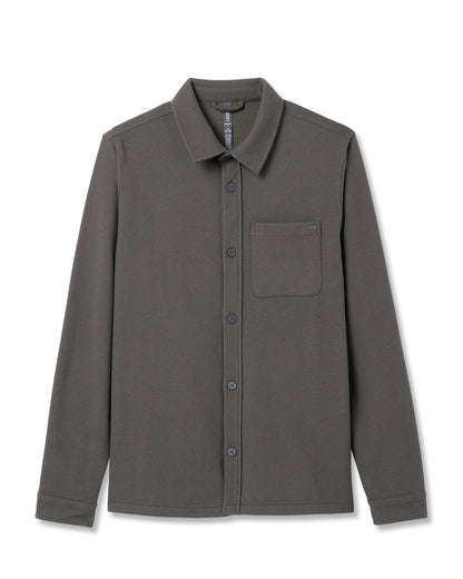 Vuori Beldon Shirt Jacket Knit Twill Oregano